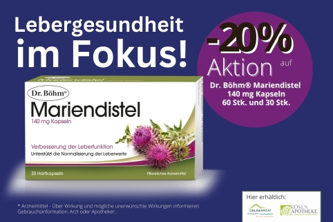 Dr. Böhm Mariendistel im September um 20 % günstiger!